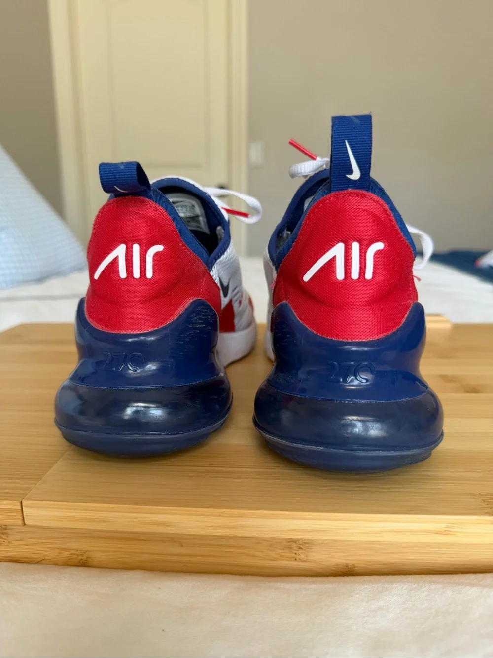 Nike Air Max 270 Sneakers - White/Red/Navy Blue